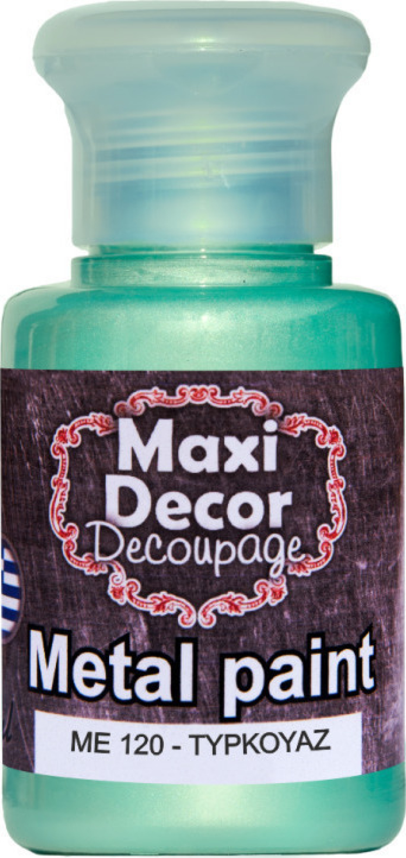 Ακρυλικό Μεταλλικό χρώμα Maxi Decor 60ml Τυρκουάζ ΜΕ 120