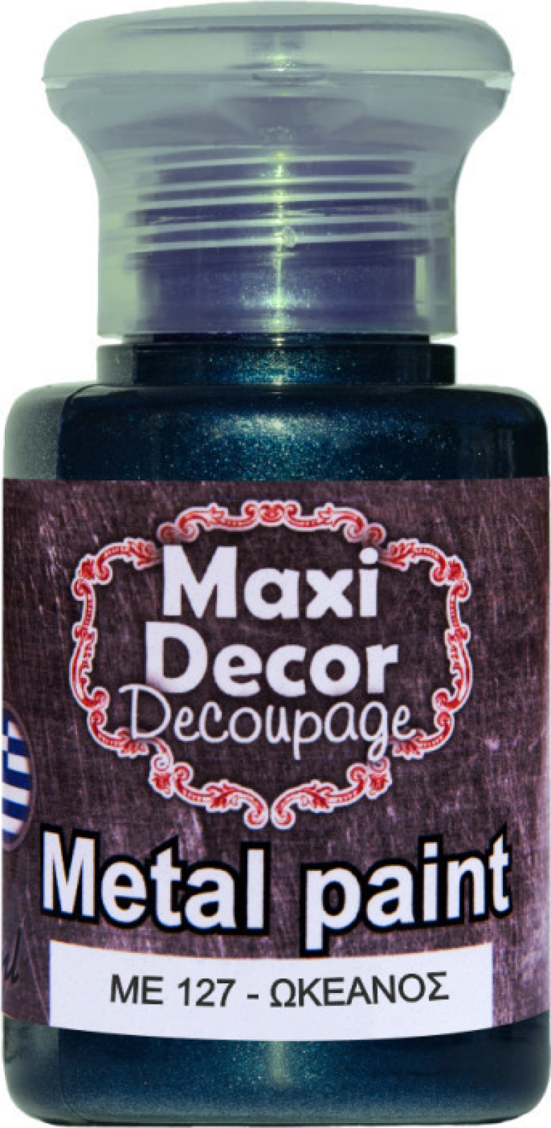 Ακρυλικό Μεταλλικό χρώμα Maxi Decor 60ml Ωκεανός ΜΕ 127