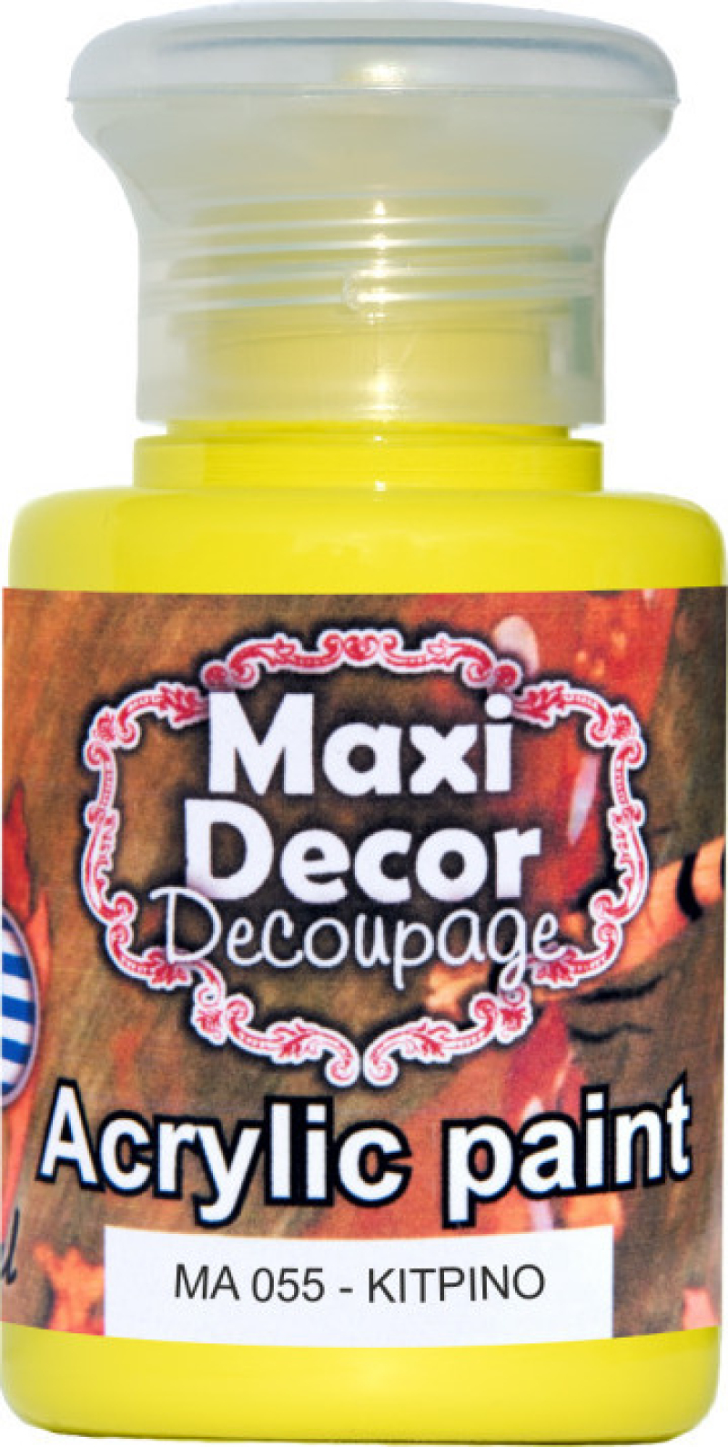 Ακρυλικό χρώμα Maxi Decor 60ml Κίτρινο ΜΑ 055