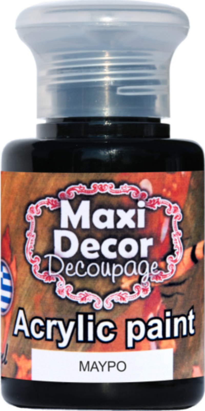 Ακρυλικό χρώμα Maxi Decor 60ml Μαύρο