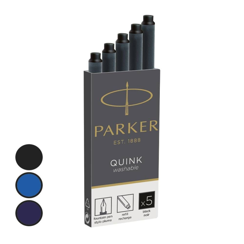 Ανταλλακτικές αμπούλες Parker Quink για πένα μπλε σετ 5 τεμ.