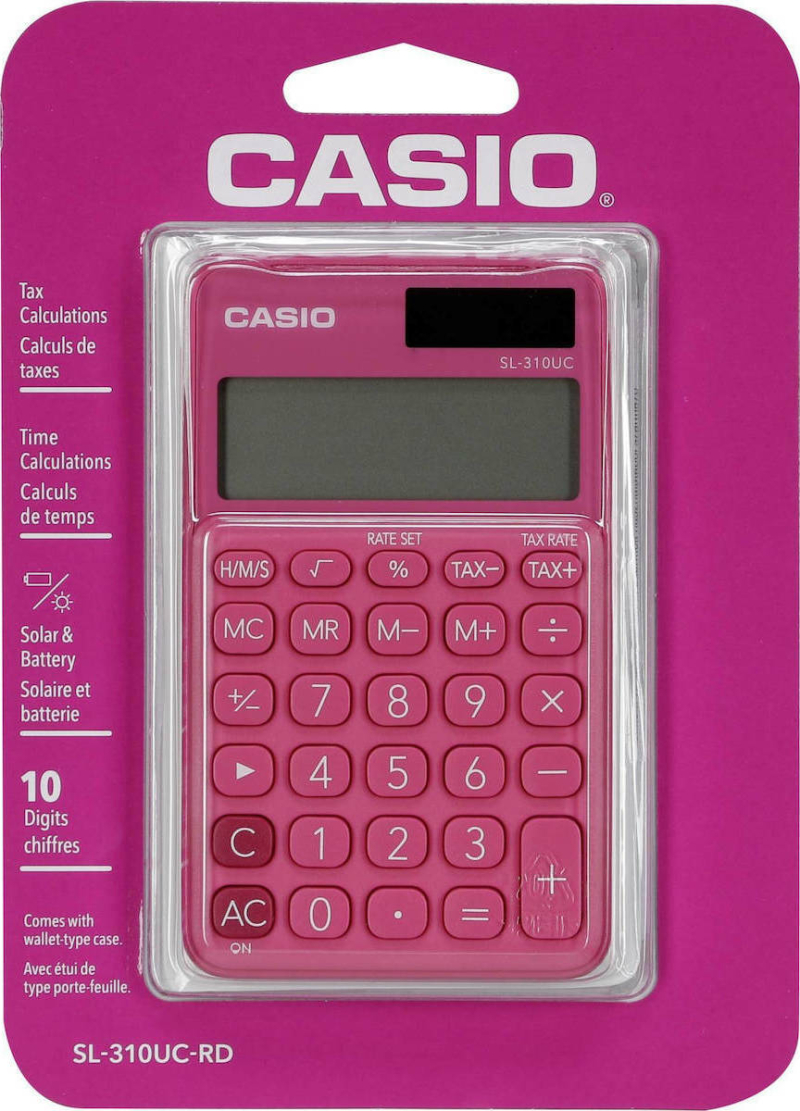 Αριθμομηχανή Casio 10 ψηφίων 6-SL-310UC-BU φουξ