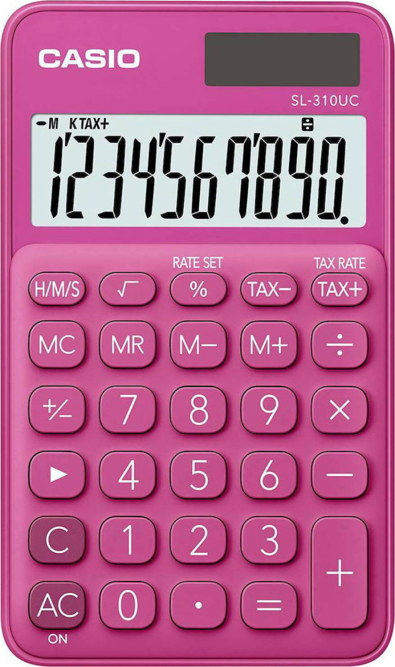 Αριθμομηχανή Casio 10 ψηφίων 6-SL-310UC-BU φουξ