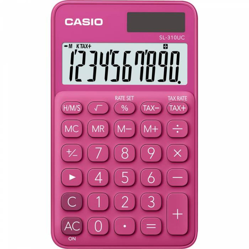 Αριθμομηχανή Casio 10 ψηφίων SL-310UC-RG φουξ