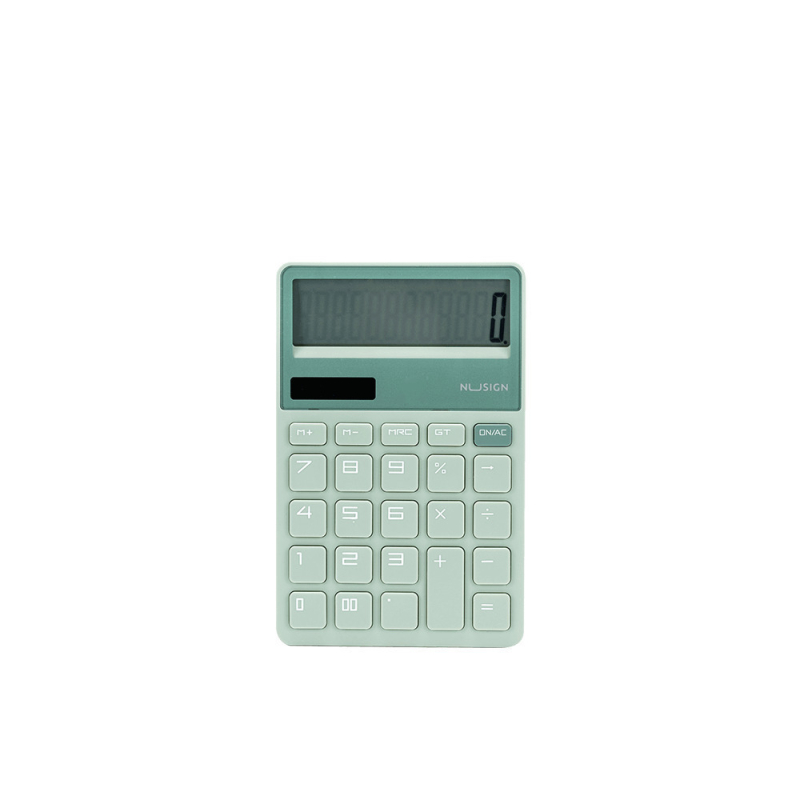 Αριθμομηχανή Deli 12 ψηφιών μπαταρίας/ηλιακό Pastel Green 16.4x10.6x1.8cm