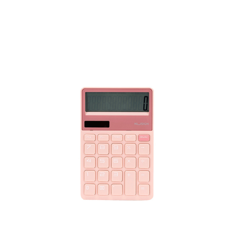 Αριθμομηχανή Deli 12 ψηφιών μπαταρίας/ηλιακό Pastel Pink 16.4x10.6x1.8cm