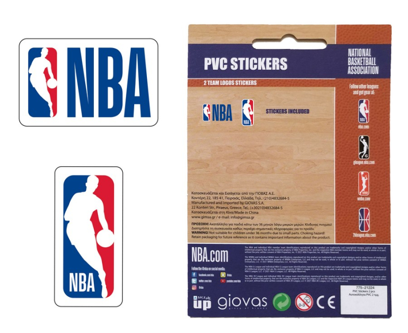 Αυτοκόλλητα BMU NBA  2 τεμ. 775-21224