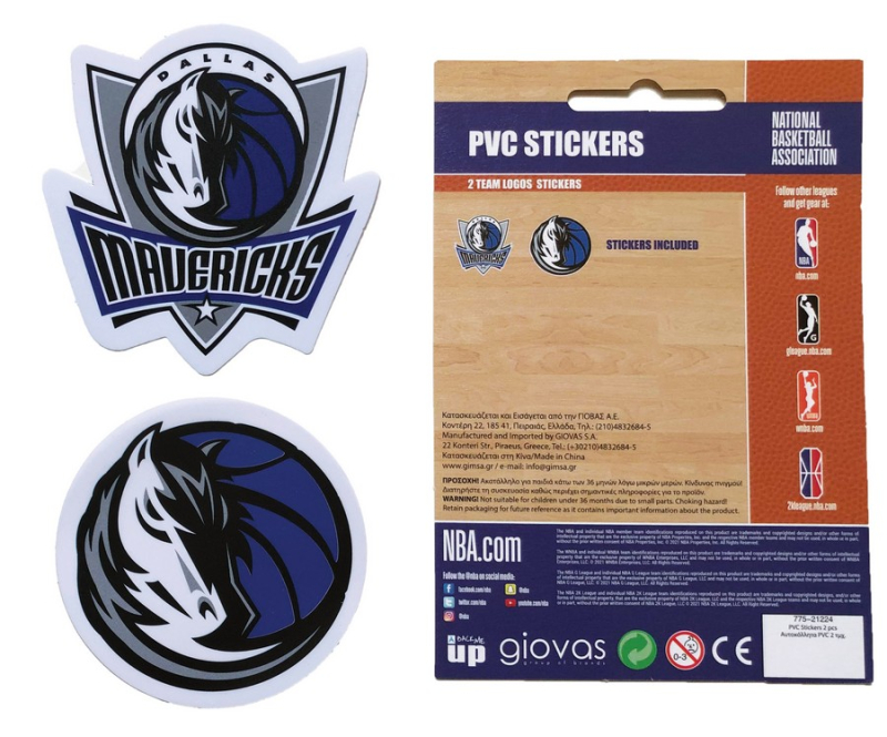 Αυτοκόλλητα BMU NBA Dallas Mavericks 2 τεμ. 775-21224
