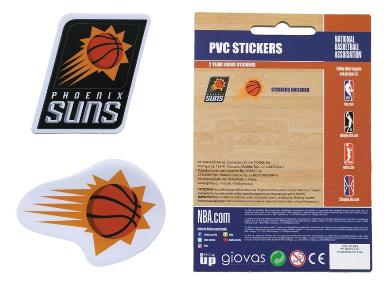Αυτοκόλλητα BMU NBA Phoenix 2 τεμ. 775-21224