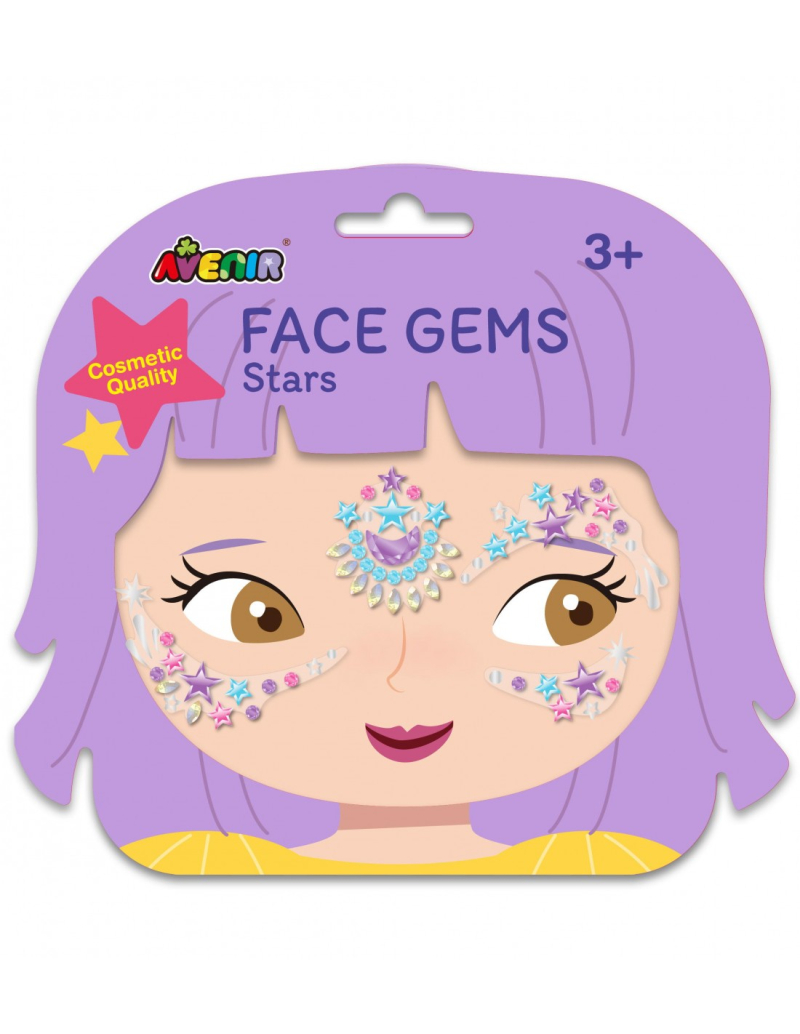 Αυτοκόλλητα προσώπου Avenir Gems-Stars