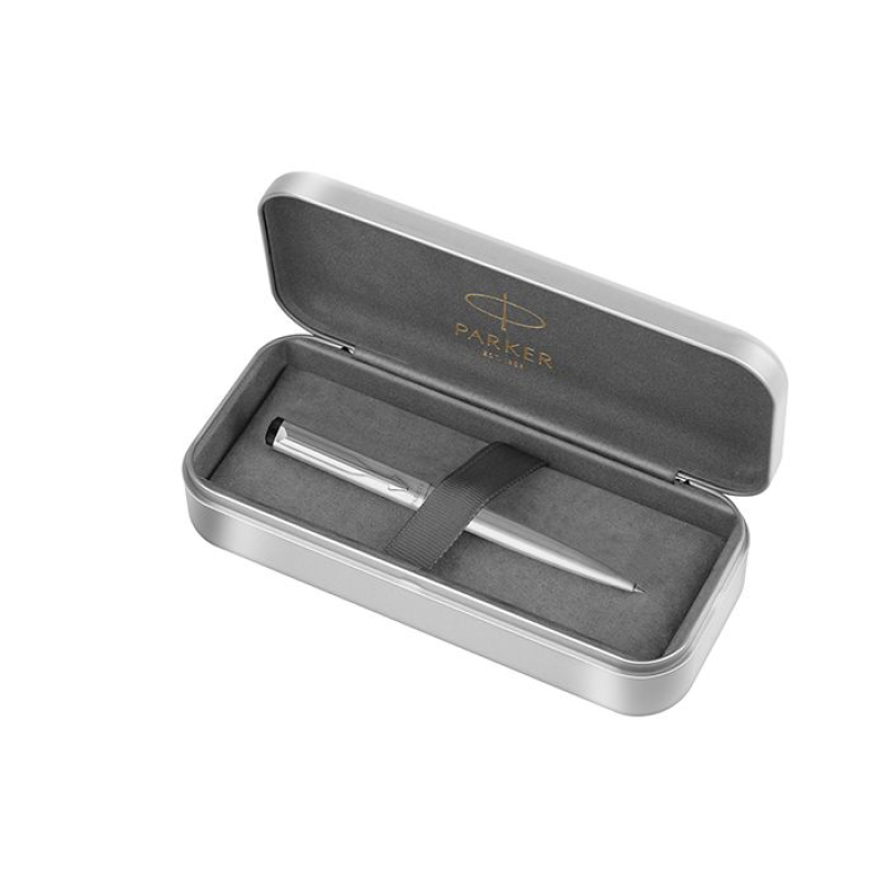 Ballpoint Parker Vector Stainless Steel CT σε μεταλλικό κουτί