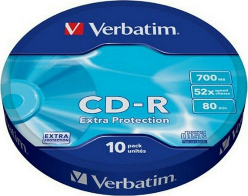 CD-R Verbatim 700MB 52X 10ΤΕΜ.