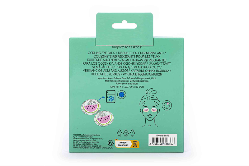 Cooling Eye Pads Reusable Tri-Coastal Watermelon