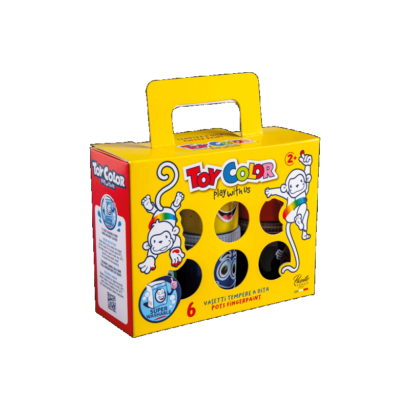 Δακτυλομπογιές Toy Color Superwashable 6 χρώματα 80ml