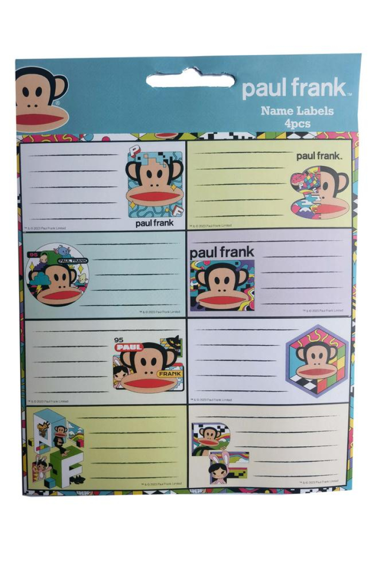 Ετικέτες αυτοκόλλητες BMU Paul Frank 4 Φύλλα