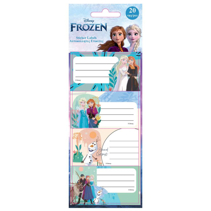 Ετικέτες αυτοκόλλητες Frozen 20τεμ 5 Φύλλα