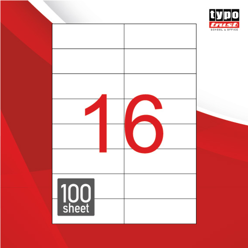 Ετικέτες αυτοκόλλητες Typotrast 105x37 mm TL1611 100 τεμ