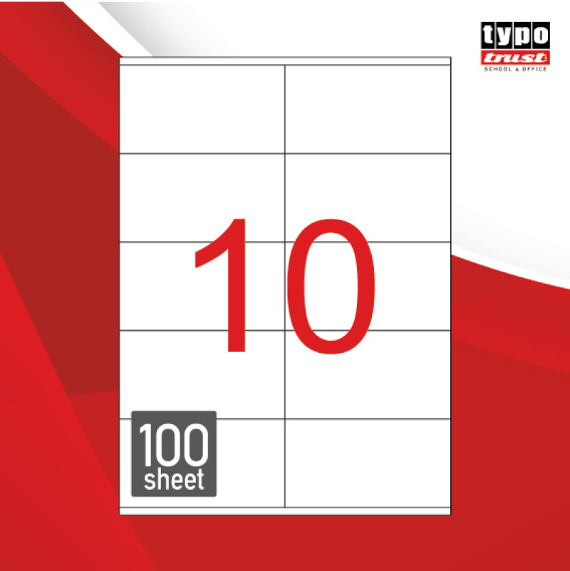Ετικέτες αυτοκόλλητες Typotrast 105x57 mm TL1011 100 τεμ
