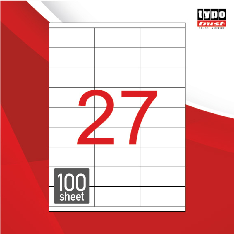Ετικέτες αυτοκόλλητες Typotrast 70x32.1 mm TL2711 100 τεμ