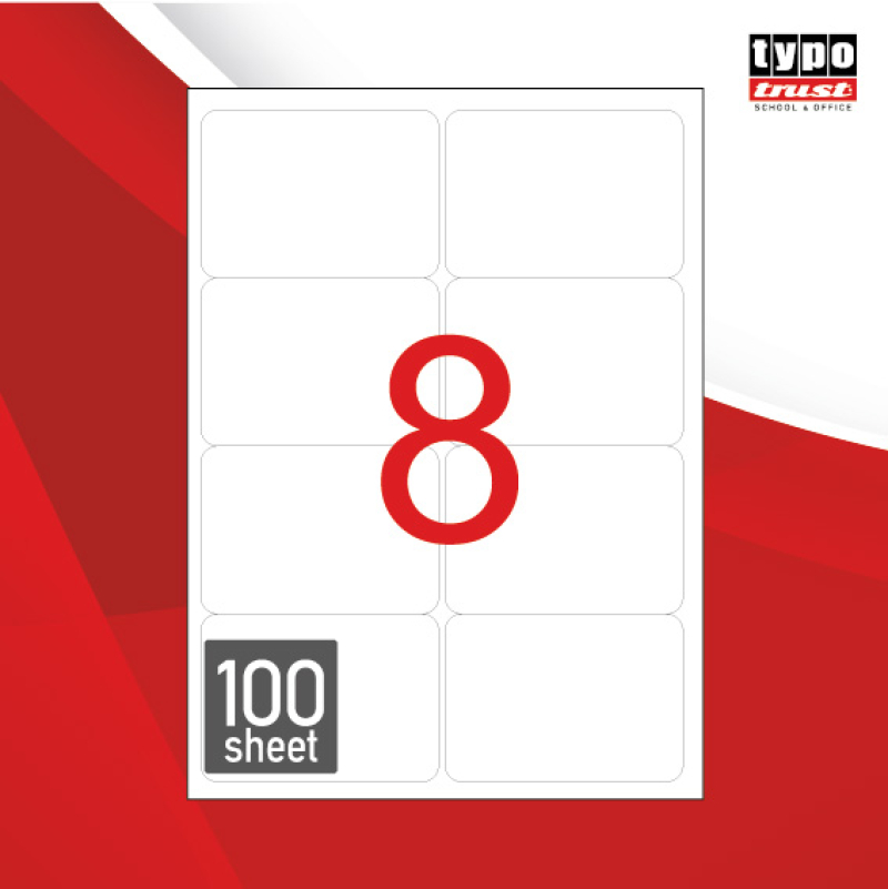 Ετικέτες αυτοκόλλητες Typotrast 99.1x67.7 mm TL0821 100 τεμ