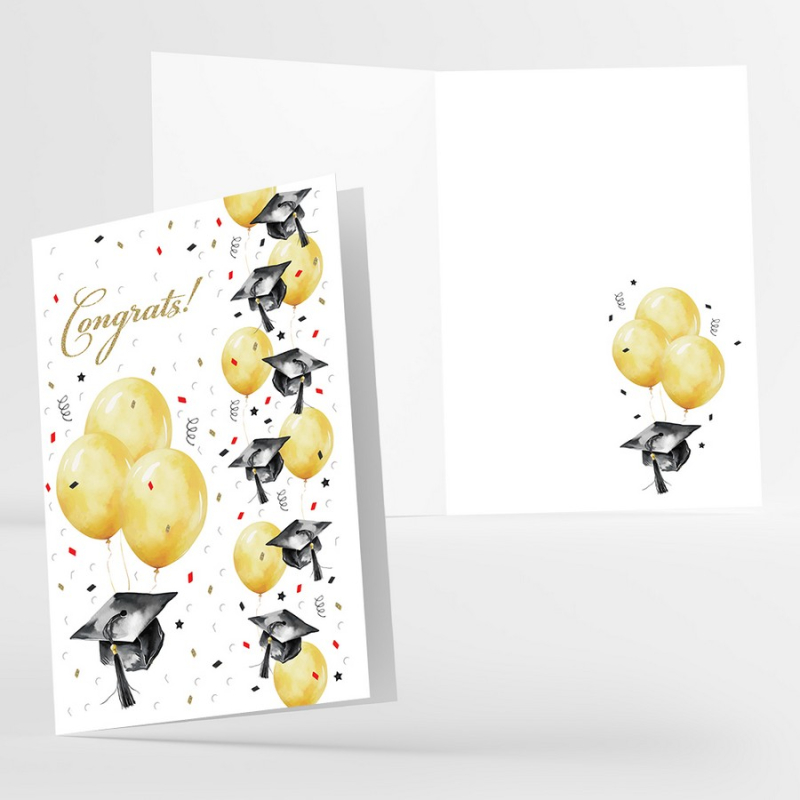 Ευχετήρια κάρτα Typotrust Αποφοίτηση Balloons