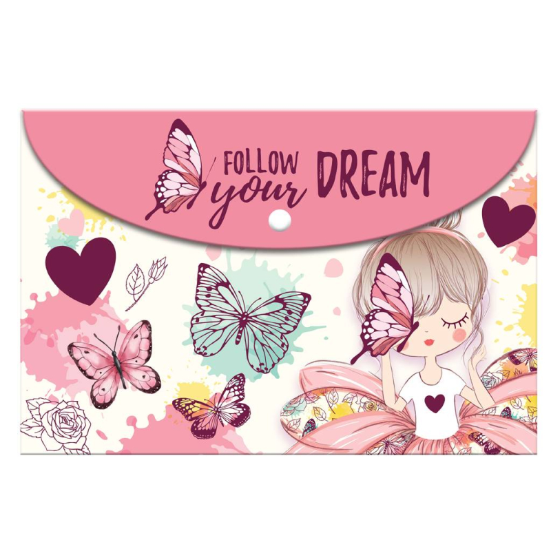 Φάκελος κουμπί Α4 Must Follow your dream