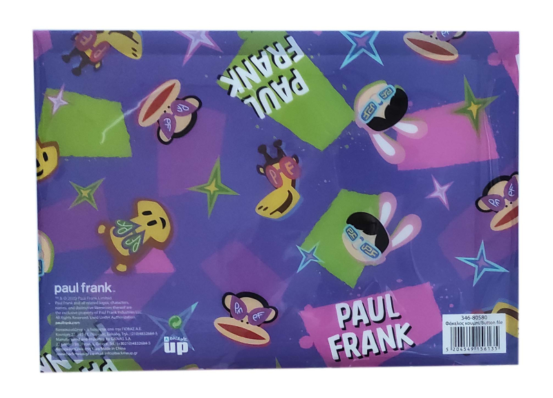 Φάκελος κουμπί BMU Paul Frank Punk A4