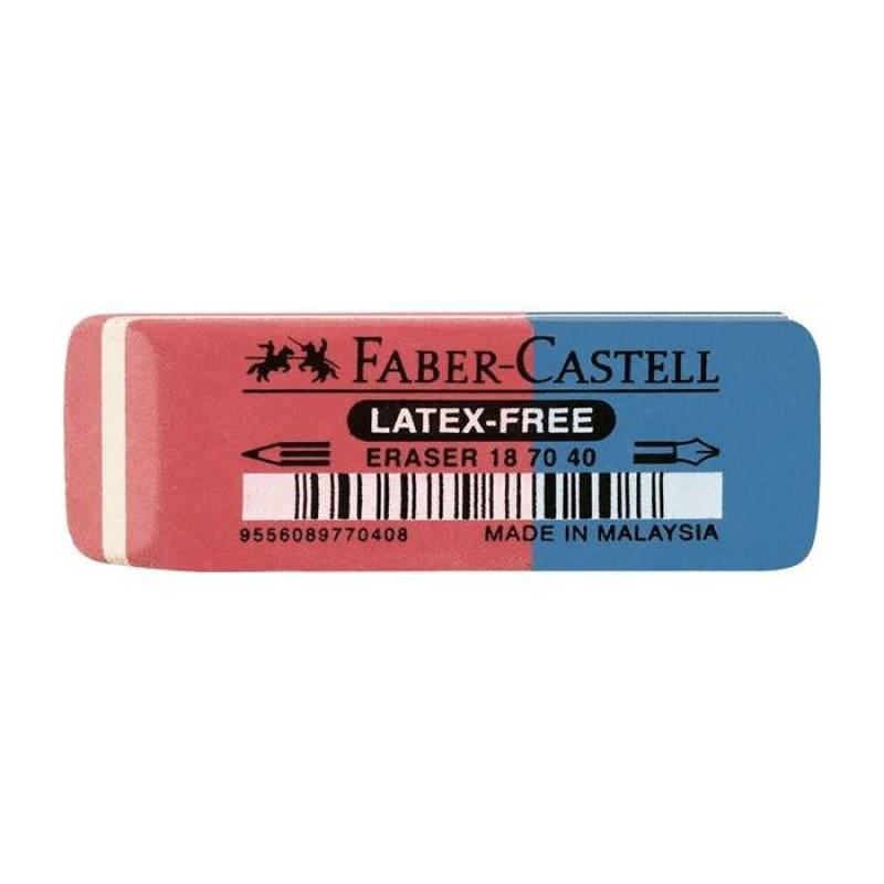 Γόμα Faber Castell κόκκινη μπλε 187040