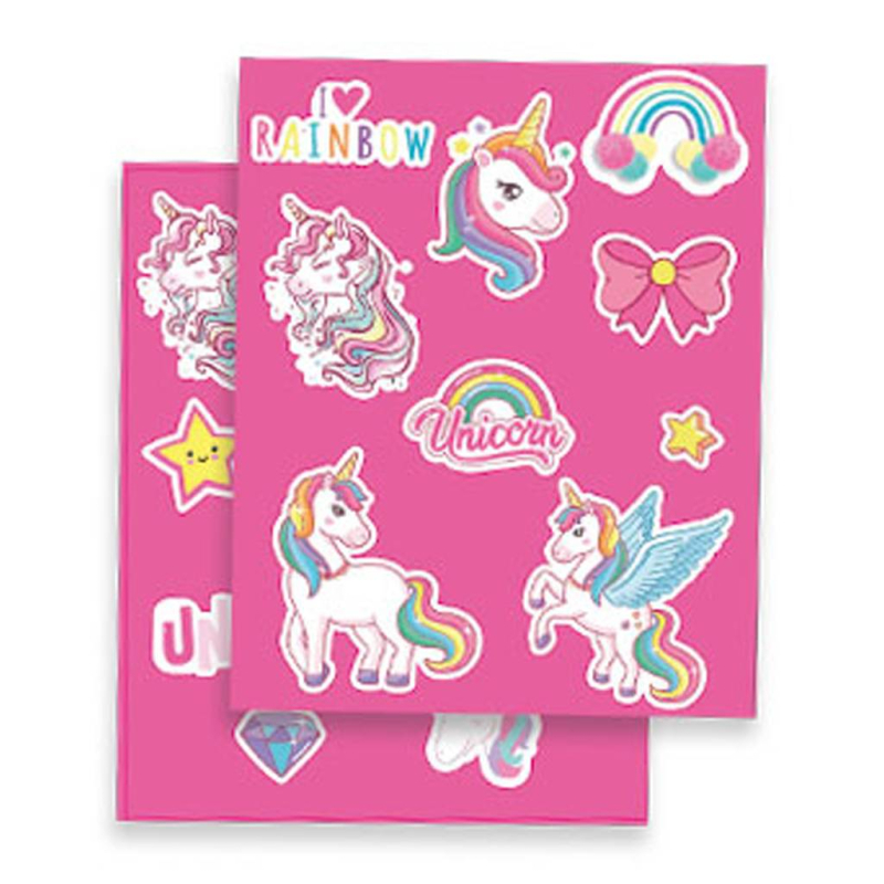 Ημερολόγιο Unicorn με κλειδαριά, μαγικό στυλό και αυτοκόλλητα