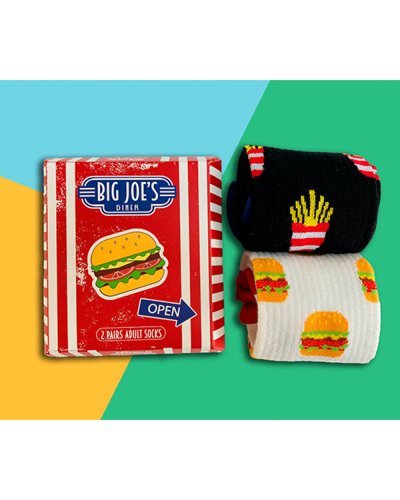 Κάλτσες Boxt Socks Unisex Burger 39-44 2 ζεύγη