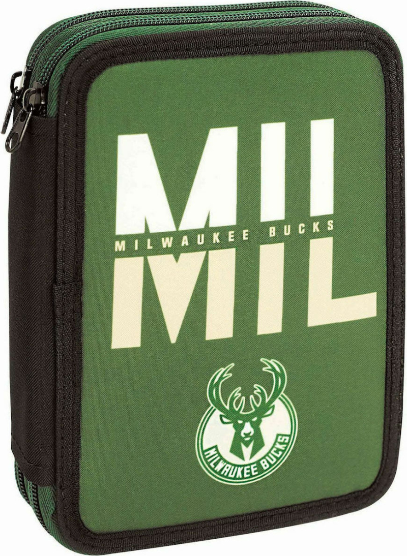 Κασετίνα NBA Milwaukee Bucks 21 Διπλή Τετράγωνη Γεμάτη