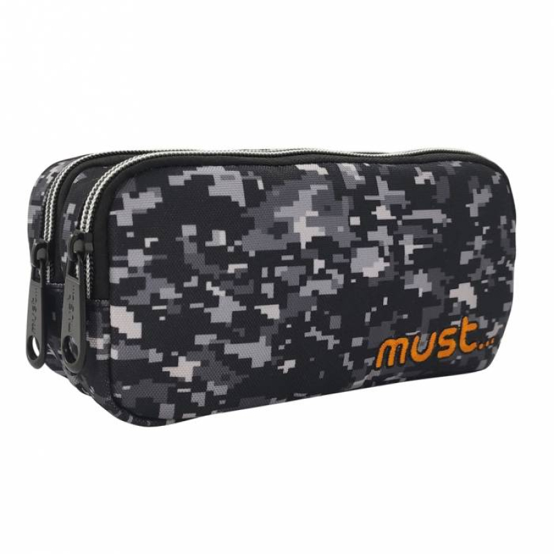 Κασετίνα Οβάλ Βαρελάκι Army άσπρο 21x6x9cm με 2 φερμουάρ 0584352