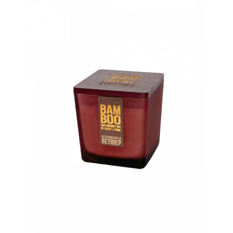 Κερί Bamboo Heart & Home Κεχριμπάρι και βετιβέρ 210gr
