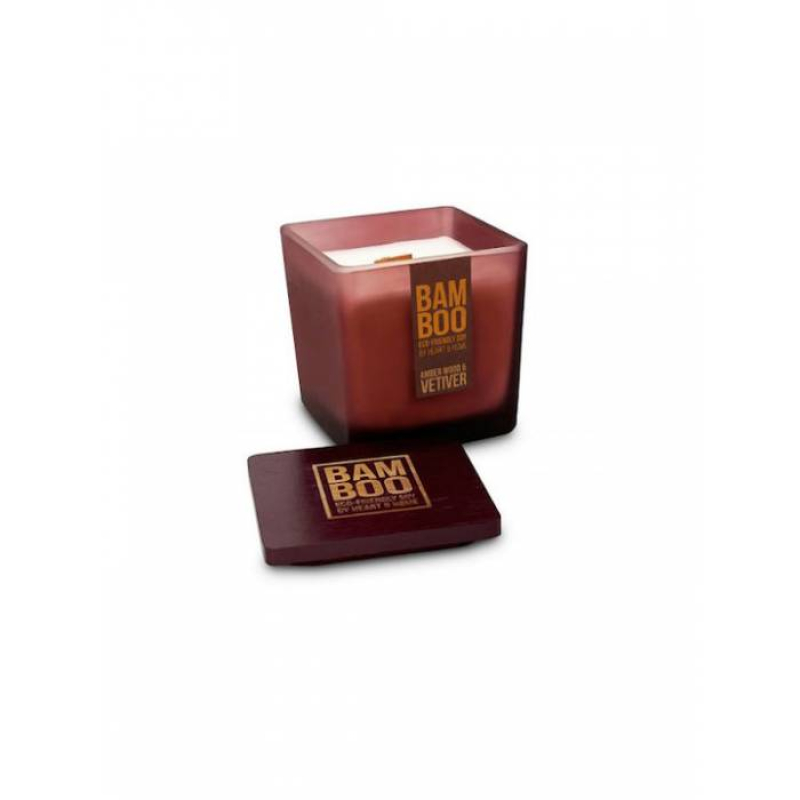 Κερί Bamboo Heart & Home Κεχριμπάρι και βετιβέρ 210gr
