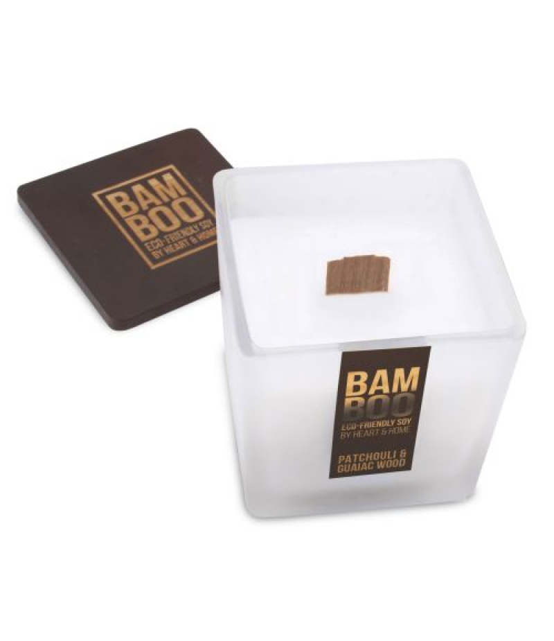Κερί Bamboo Heart & Home Πατσουλί και Ξύλο Guaiac 80gr