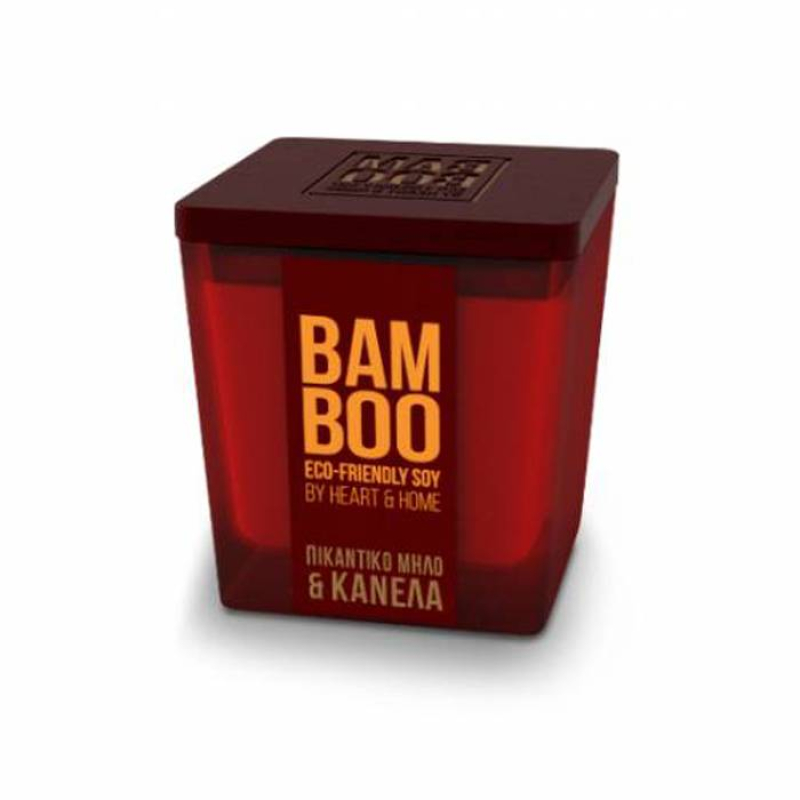 Κερί Bamboo Heart & Home Πικάντικο μήλο και Κανέλα 80gr