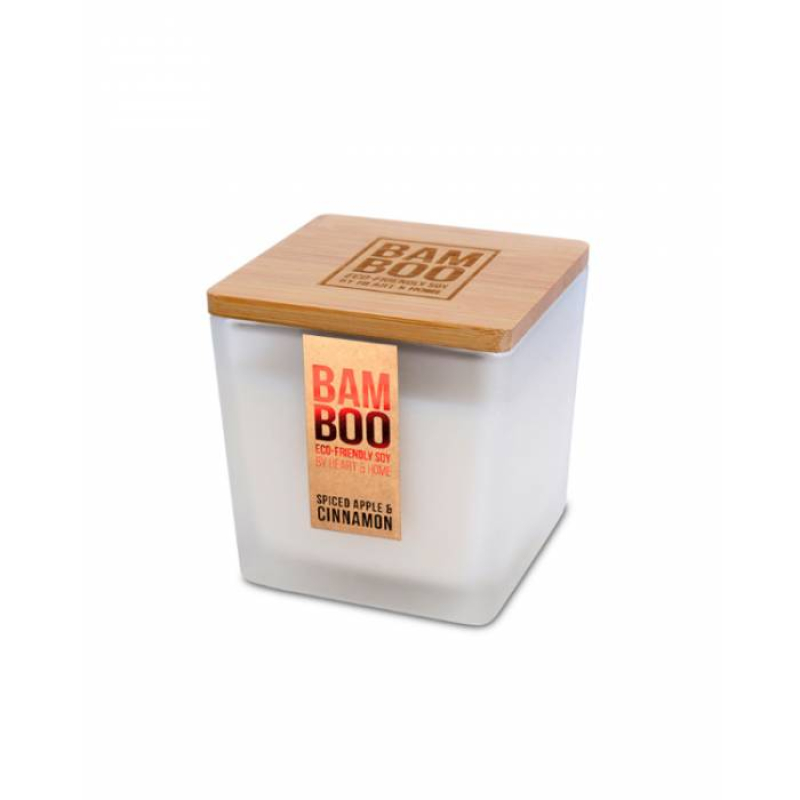 Κερί Bamboo Heart & Home Πικάντικο μήλο και Κανέλα 90gr