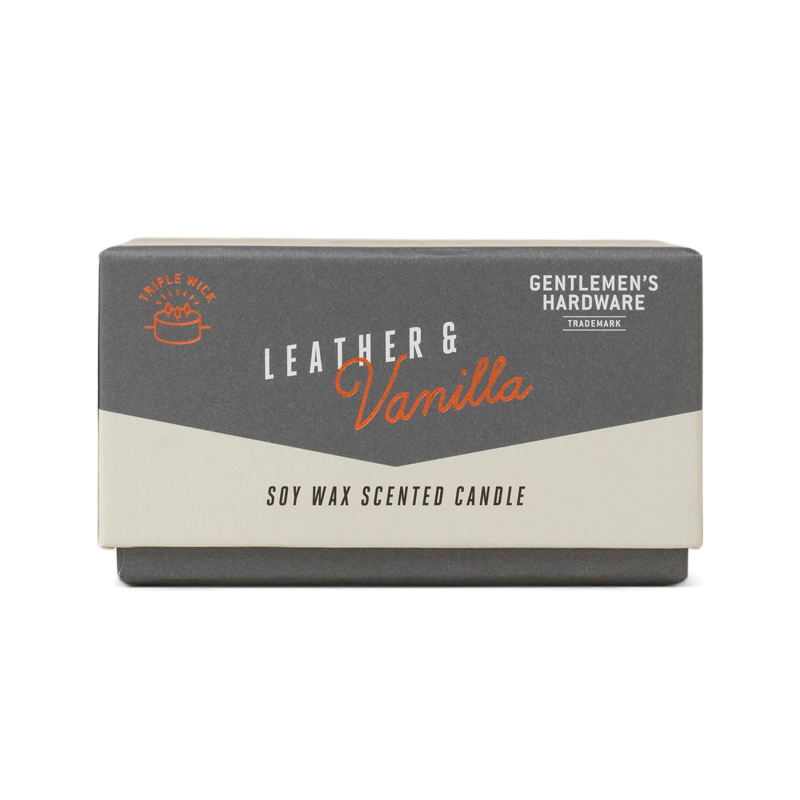 Κερί Gentlemen's Hardware Leather & Vanilla 198g