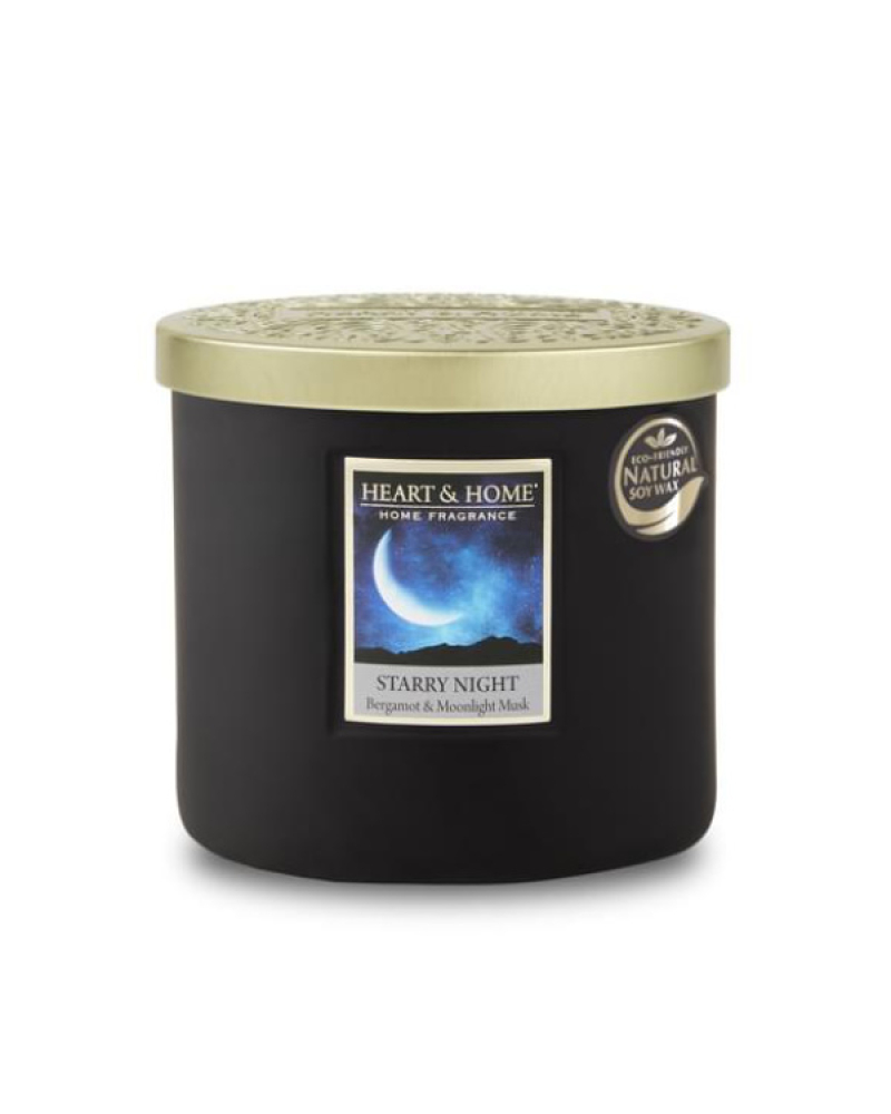 Κερί Heart & Home διπλό φυτίλι Έναστρη νύχτα 230gr