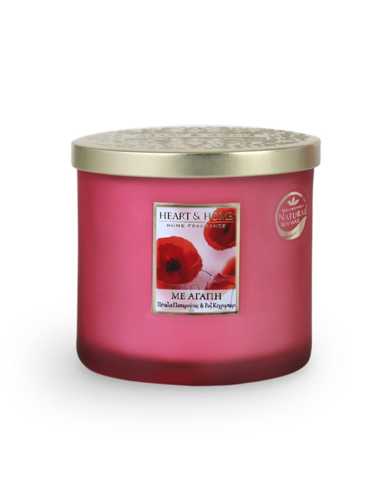 Κερί Heart & Home διπλό φυτίλι Με Αγάπη 230gr