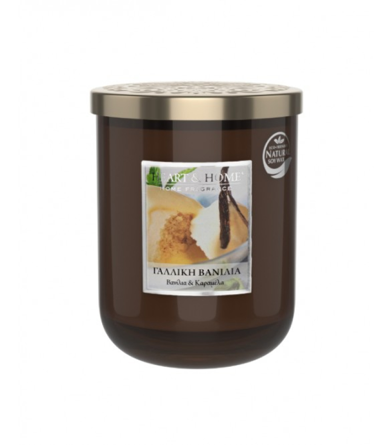 Κερί Heart & Home μεγάλο Γαλλική βανίλια 320gr