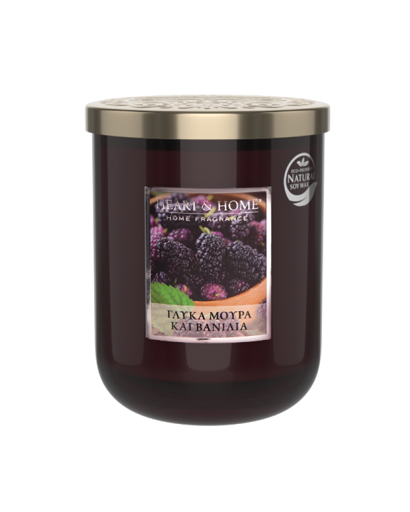 Κερί Heart & Home μεγάλο Γλυκά μούρα και βανίλια 340gr