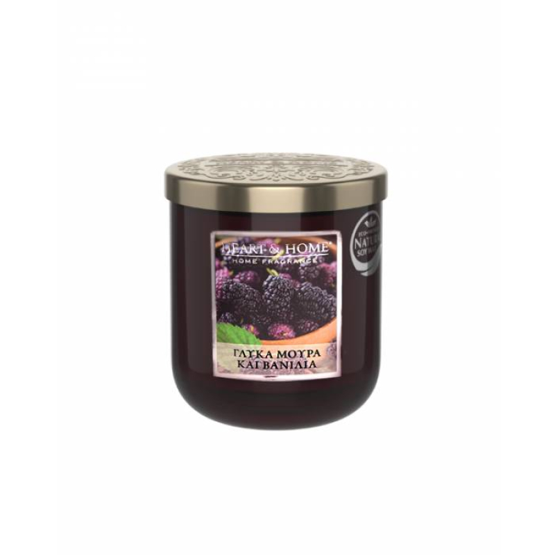 Κερί Heart & Home μεσαίο Γλυκά μούρα και βανίλια 115gr