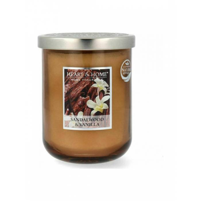 Κερί Heart & Home μεσαίο Σανταλόξυλο & βανίλια 115gr