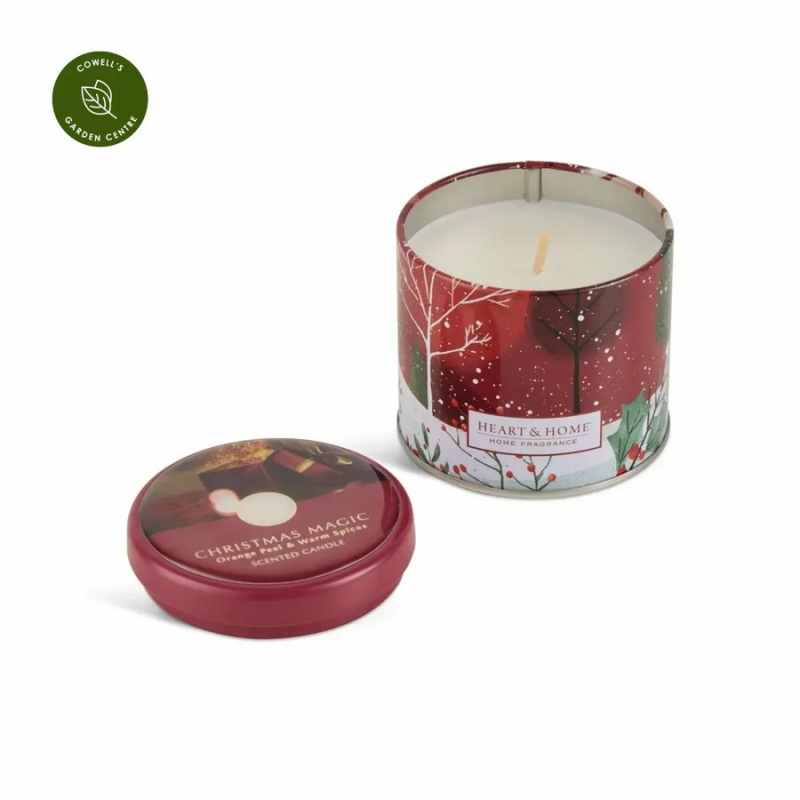 Κερί σε μεταλλικό βαζάκι Heart & Home Christmas Magic 125g