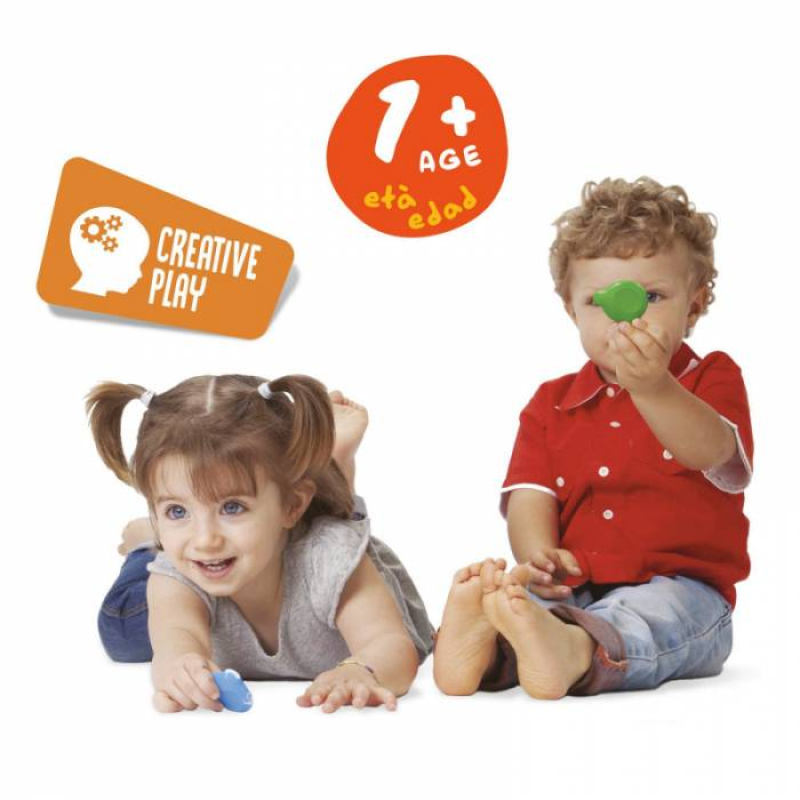 Κηρομπογιές Carioca Baby Teddy Bear Shape 6 τεμ