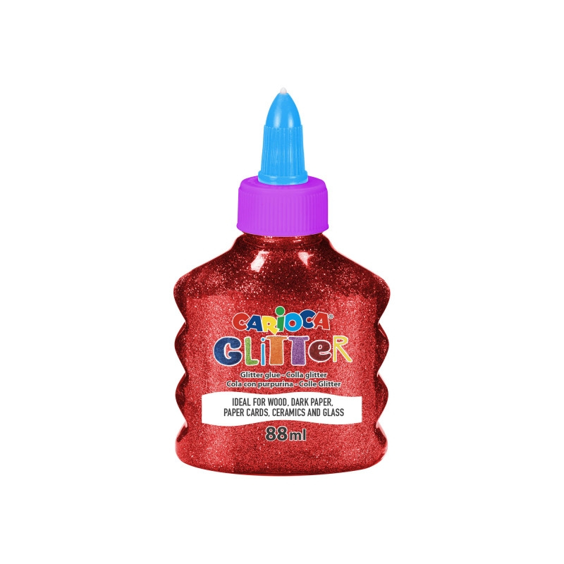 Κόλλα Carioca Glitter 88ml Κόκκινο