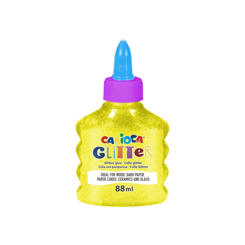 Κόλλα Carioca Glitter 88ml Neon Κίτρινο