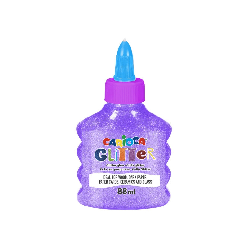 Κόλλα Carioca Glitter 88ml Neon Μωβ