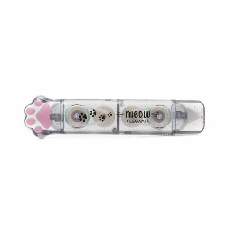 Κόλλα Legami Roller Meow Glue Tape Διάφανη Ταινία 6m για Χειροτεχνίες